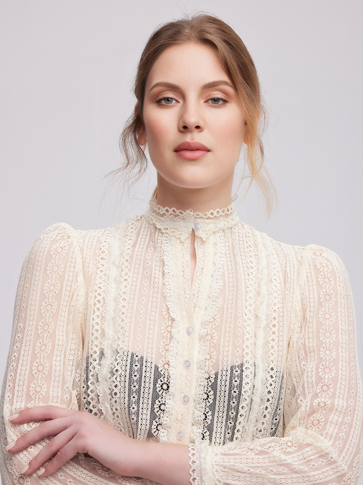 Dirndl Gelb Midi in Beige