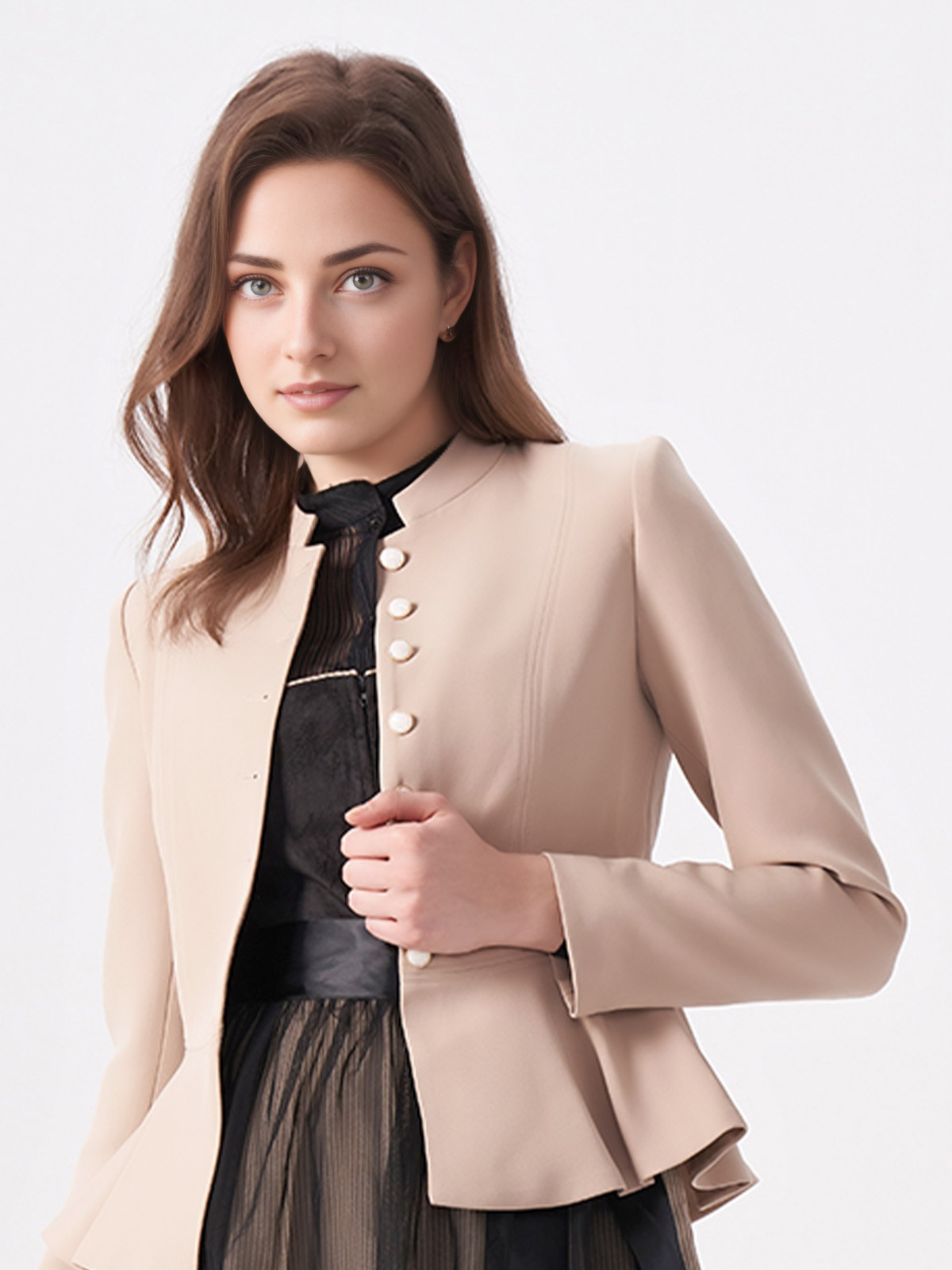 Dirndl mit brauner Jacke – perfekt für den Herbst
