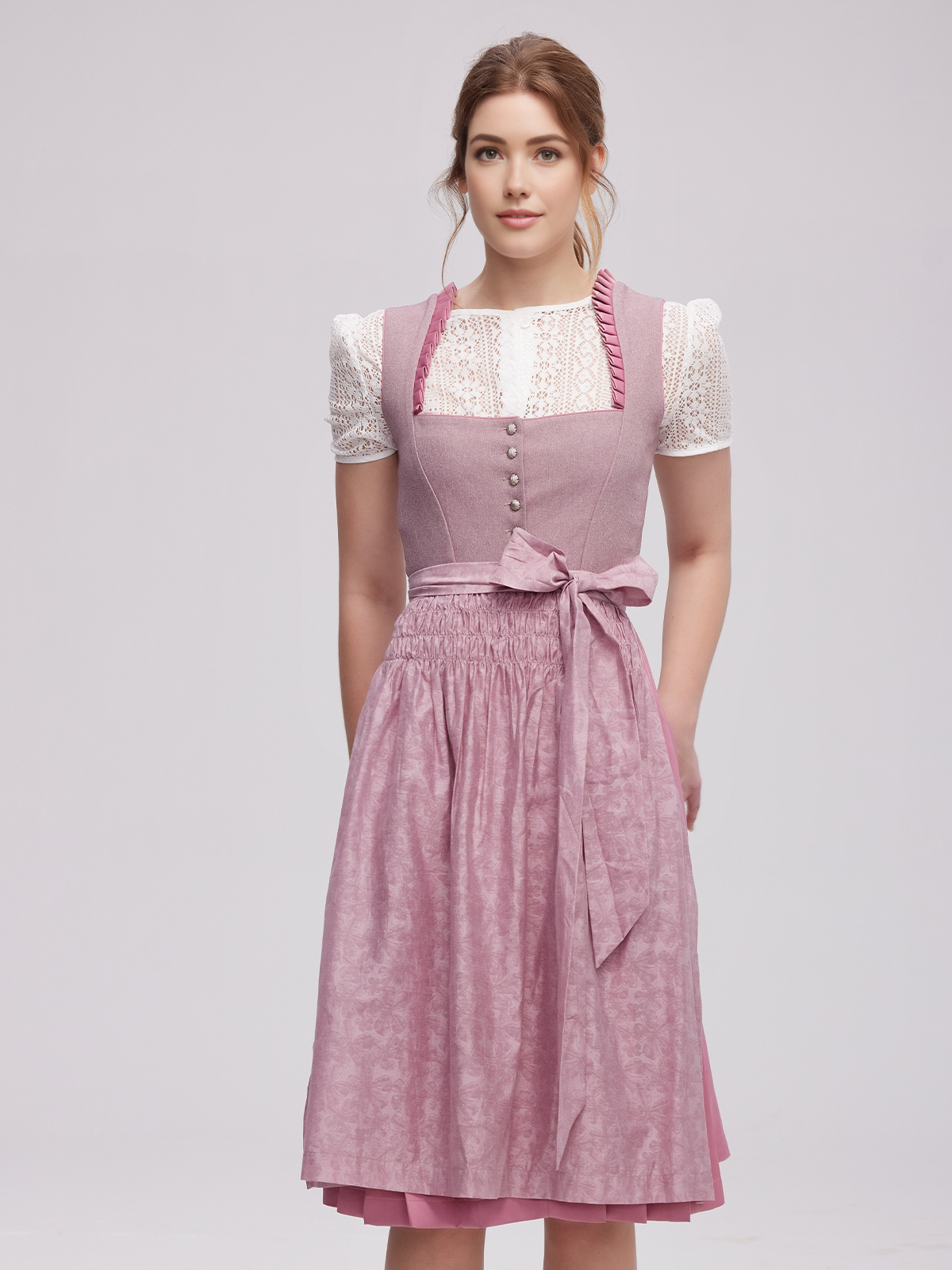 Dirndl Bluse ärmellos in Lila