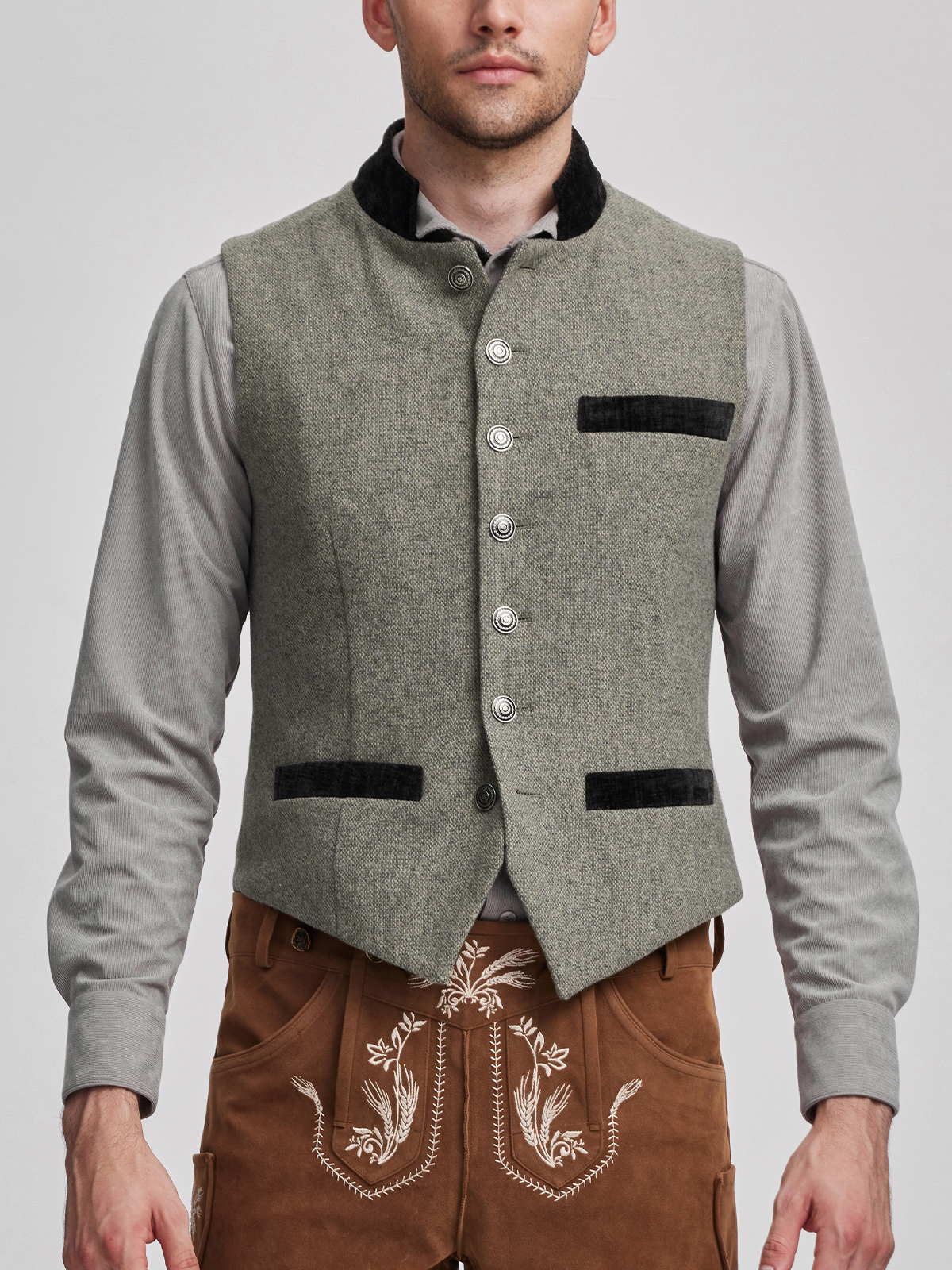 Dirndl Weste in Grau