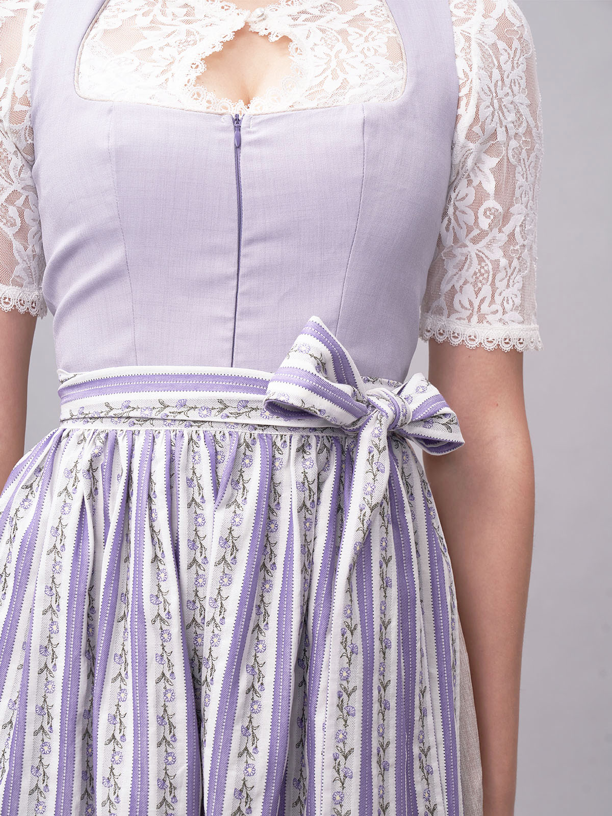 Dirndl Midi Schwarz Rot