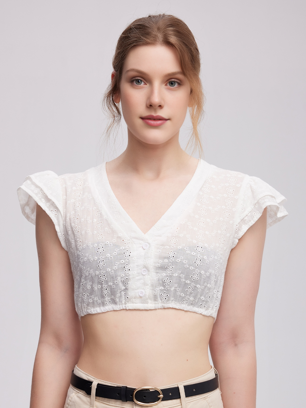 Dirndl Bluse in Weiß